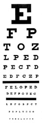 Snellen Chart to Measure Visual Acuity
